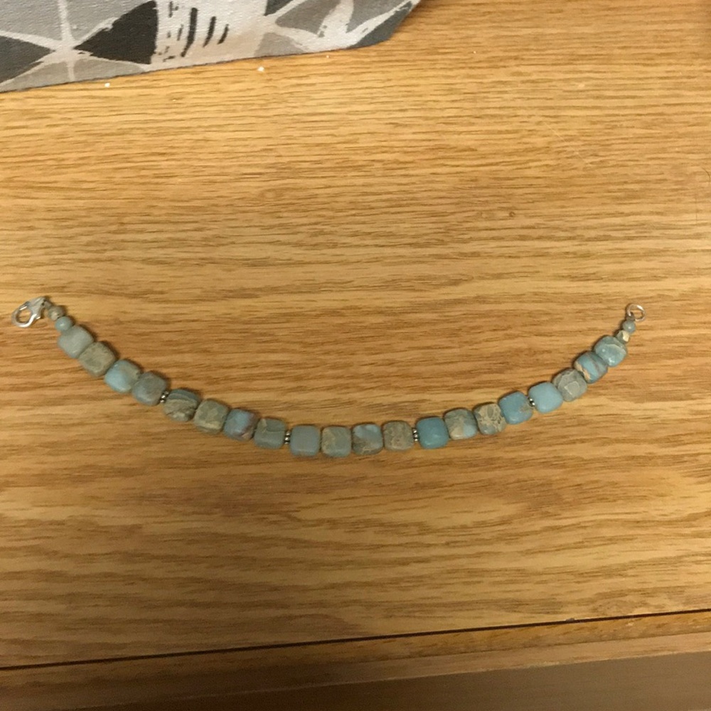 Blue opal stone bracelet